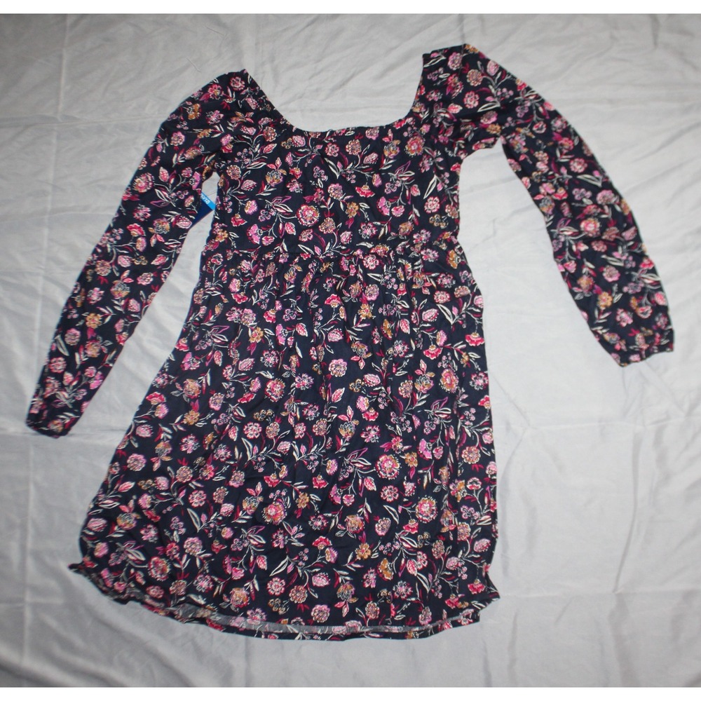 Girls Gap floral navy bdress size L 10/12 NWT